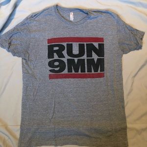 American Apparel tee: RUN 9MM. Men’s, size XL.